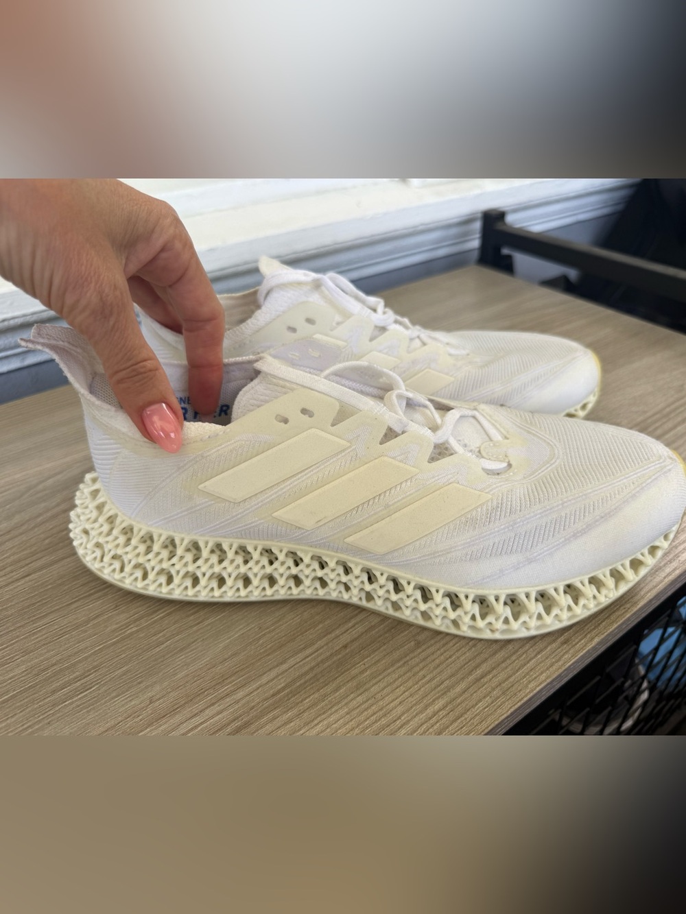 adidas Women's Off-White 4D Lattice Runner. Look great. Womens 8